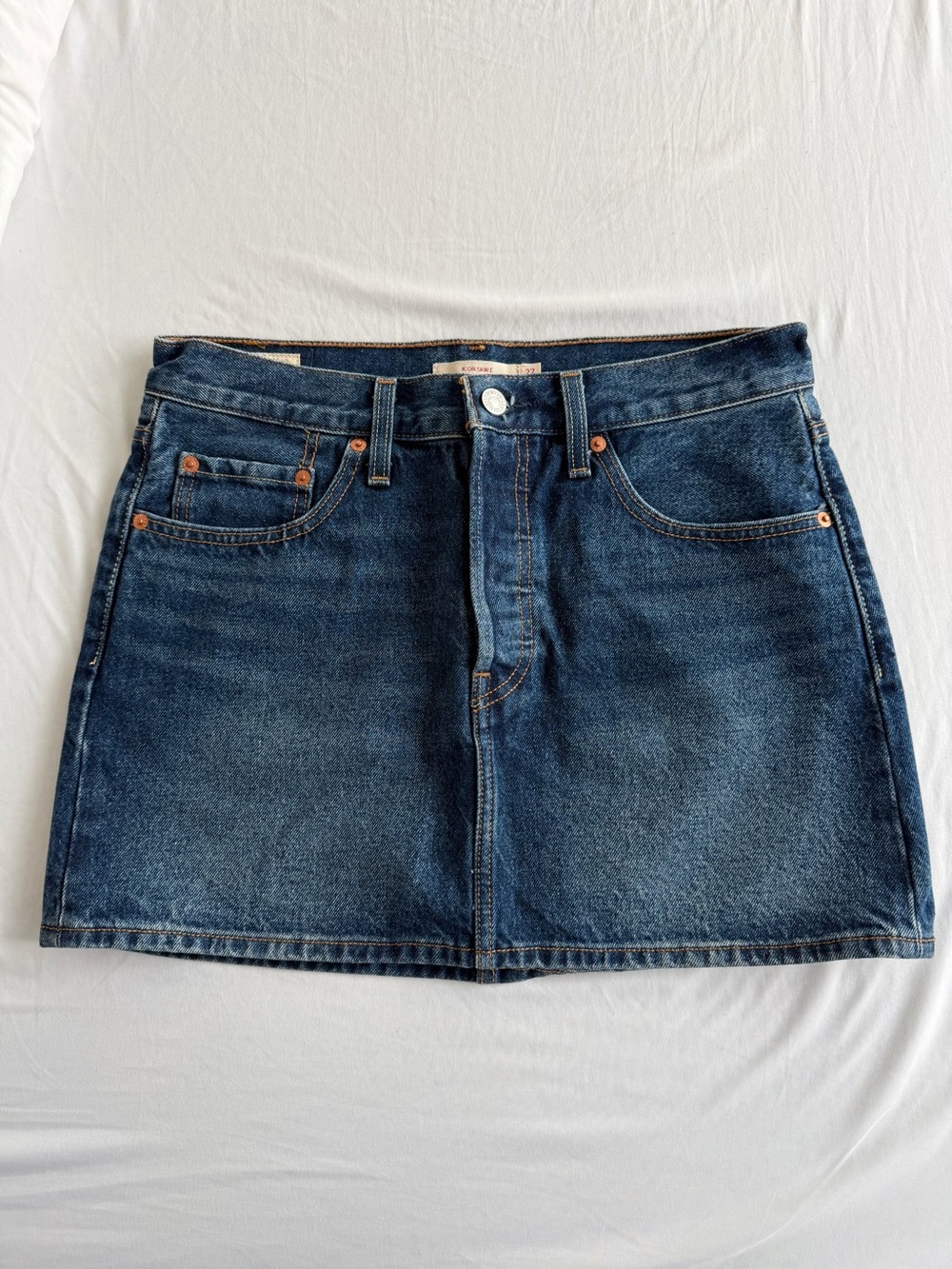 Levi's Dark Blue Denim Mini Skirt NWT